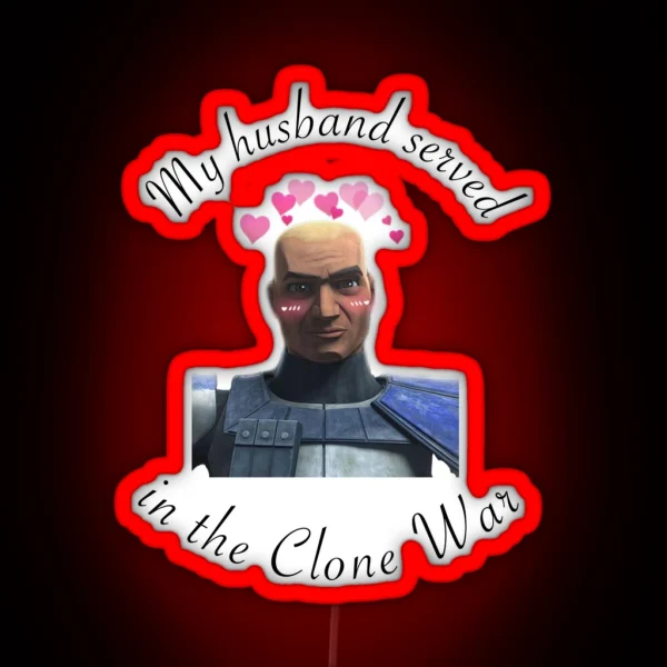 Captain Rex Husband Black Font RGB Neon Sign