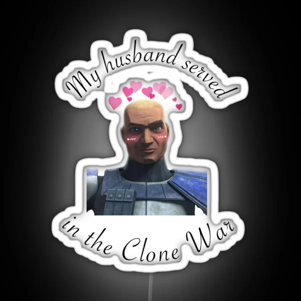 Captain Rex Husband Black Font RGB Neon Sign