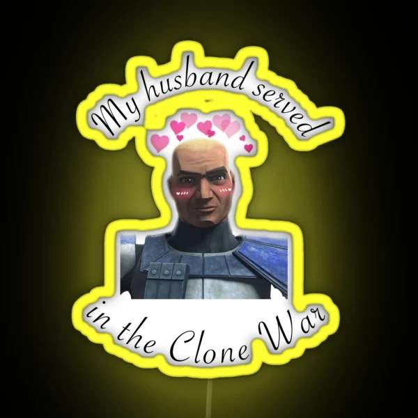Captain Rex Husband Black Font RGB Neon Sign
