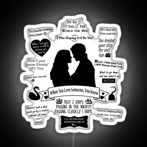 Captain Swan Iconic Quotes Silhouette Design RGB Neon Sign