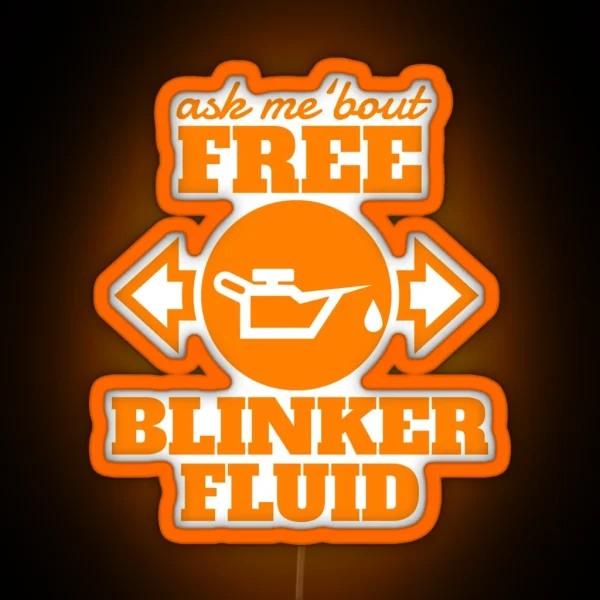 Car Mechanic Led Free Blinker Fluid RGB Neon Sign
