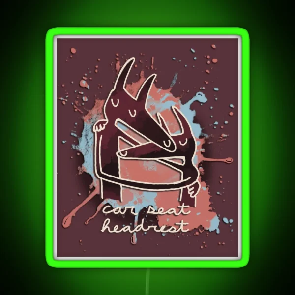 Car Seat Headrest Twin Fantasy Paintsplash RGB Neon Sign