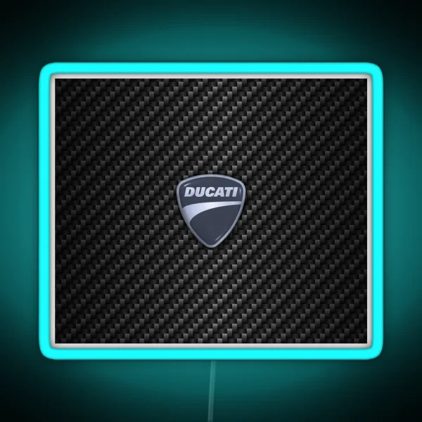 Carbon Fiber Ducati RGB Neon Sign