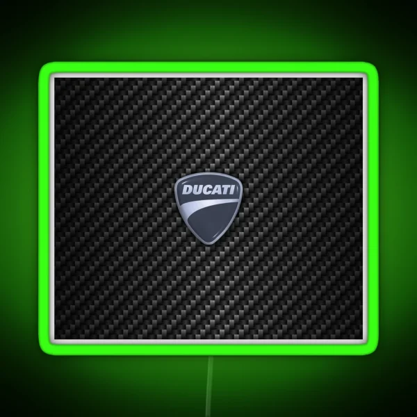 Carbon Fiber Ducati RGB Neon Sign
