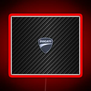 Carbon Fiber Ducati RGB Neon Sign