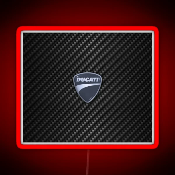 Carbon Fiber Ducati RGB Neon Sign
