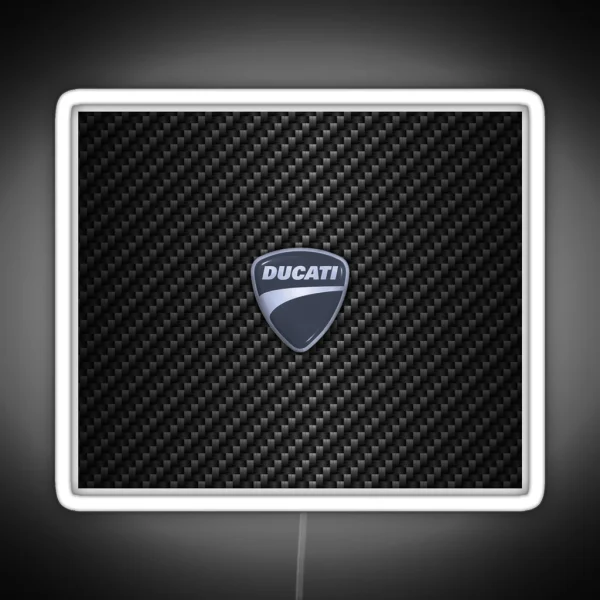 Carbon Fiber Ducati RGB Neon Sign