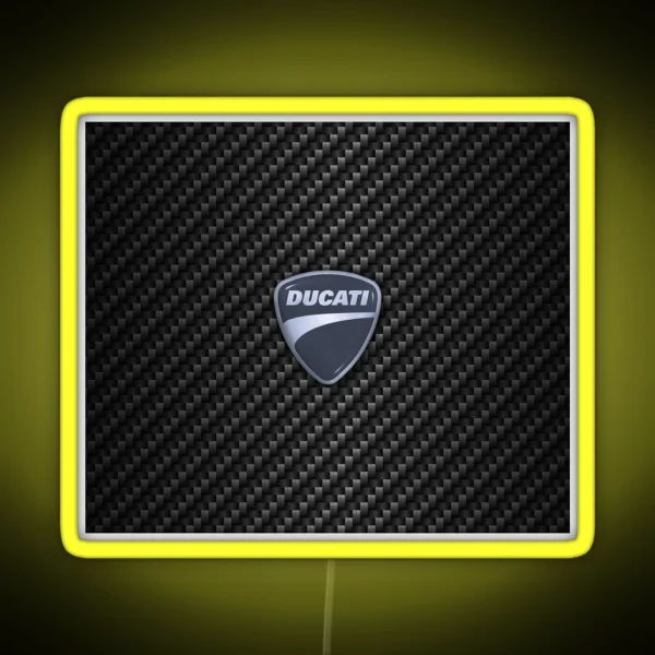 Carbon Fiber Ducati RGB Neon Sign