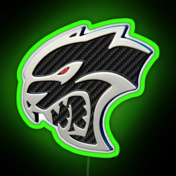 Carbon Hellcat Redeye Driver Side RGB Neon Sign