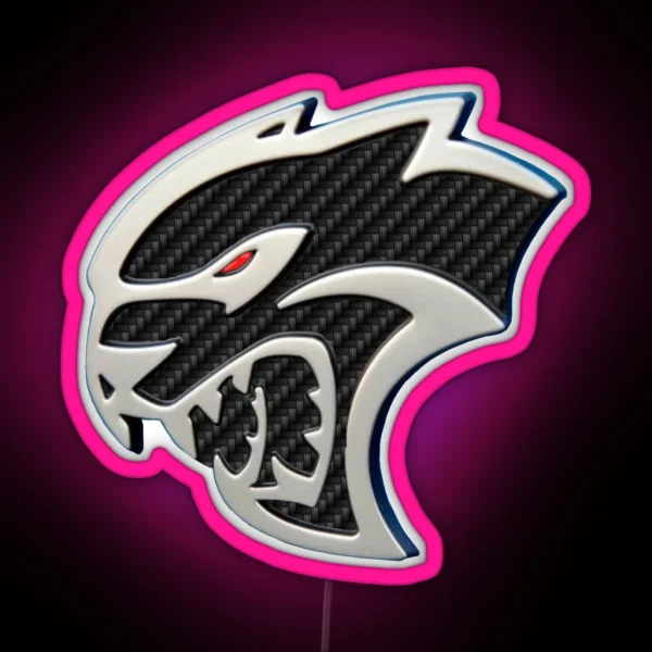 Carbon Hellcat Redeye Driver Side RGB Neon Sign