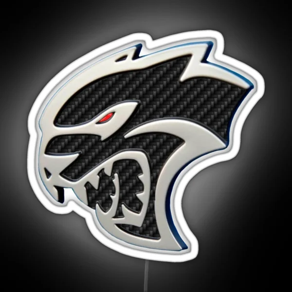 Carbon Hellcat Redeye Driver Side RGB Neon Sign