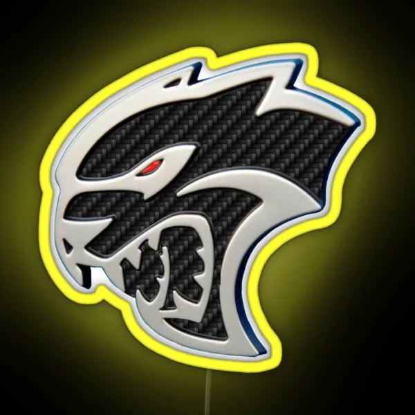 Carbon Hellcat Redeye Driver Side RGB Neon Sign
