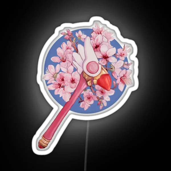 Cardcaptor Sakura Floral Sealing Wand RGB Neon Sign