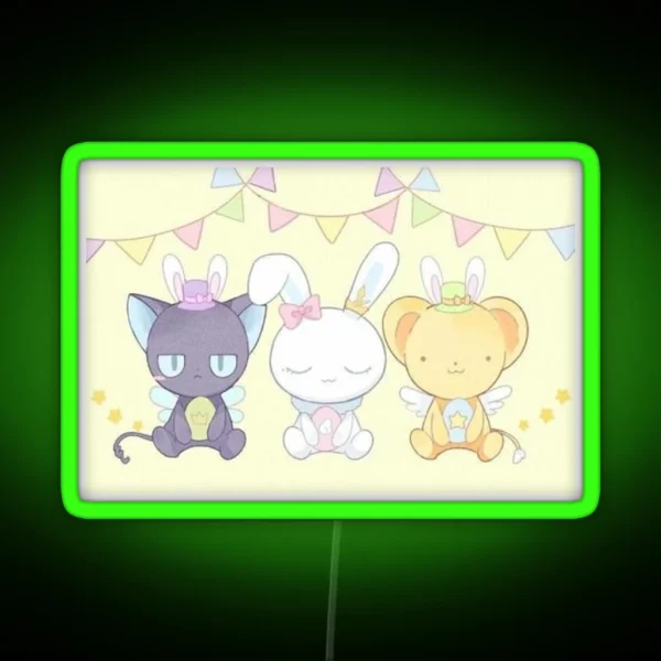 Cardcaptor Sakura Kero Chan And Spine And Bunny RGB Neon Sign