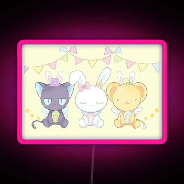 Cardcaptor Sakura Kero Chan And Spine And Bunny RGB Neon Sign