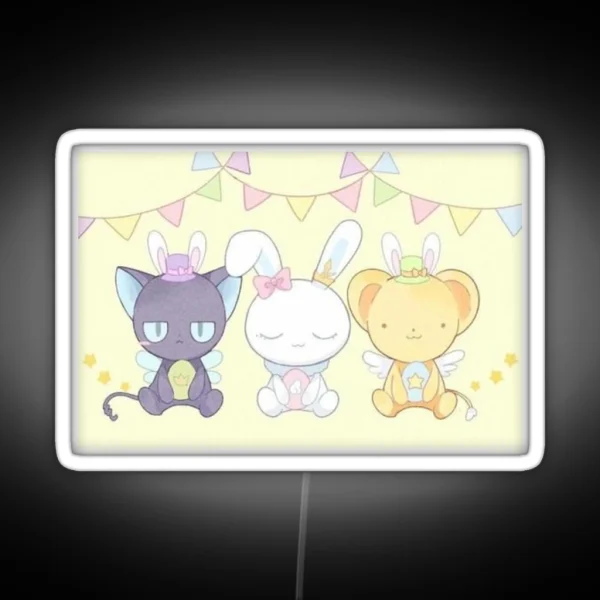 Cardcaptor Sakura Kero Chan And Spine And Bunny RGB Neon Sign