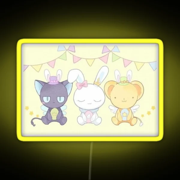 Cardcaptor Sakura Kero Chan And Spine And Bunny RGB Neon Sign