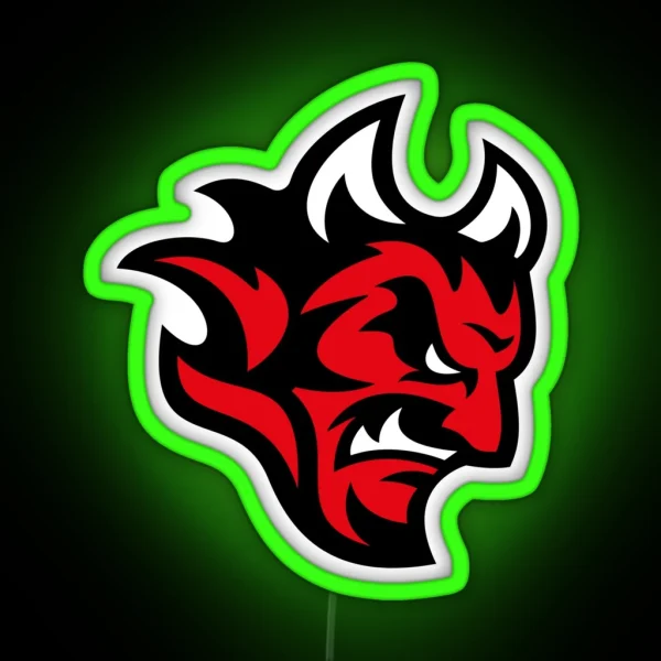 Cardiff Devils Logo RGB Neon Sign