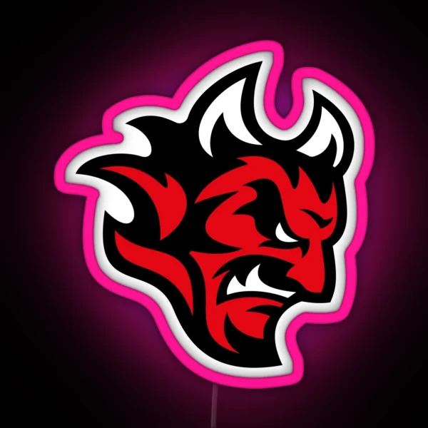 Cardiff Devils Logo RGB Neon Sign