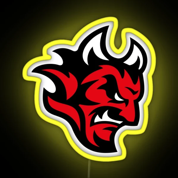 Cardiff Devils Logo RGB Neon Sign