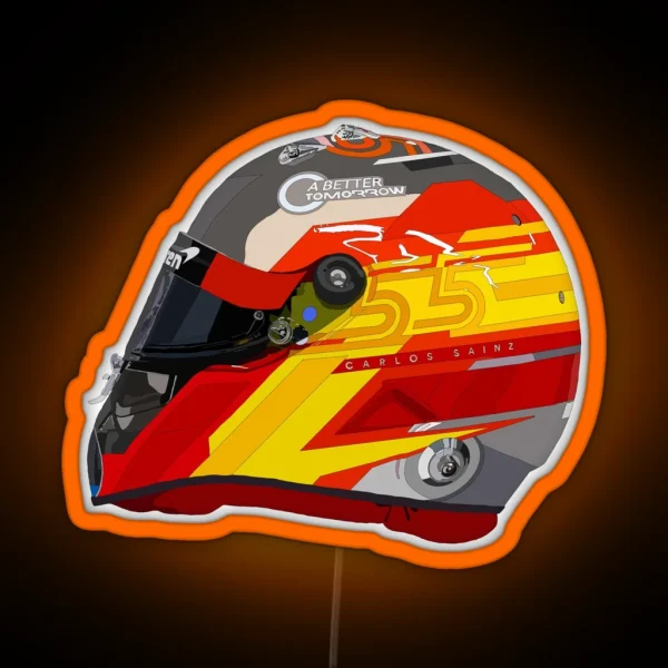 Carlos Sainz 2020 Helmet RGB Neon Sign