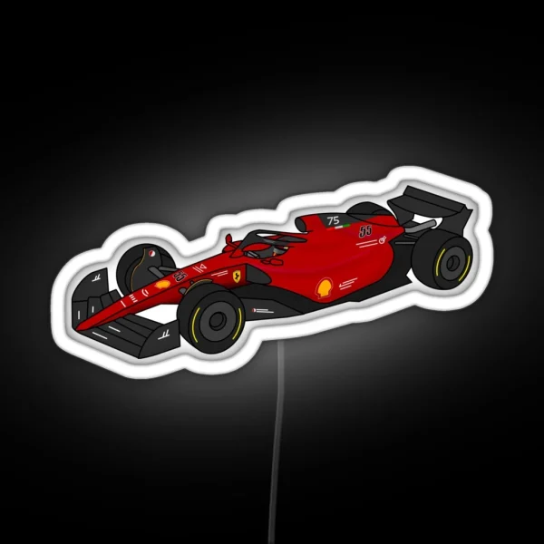 Carlos Sainz 55 Ferrari Formula One Race Car RGB Neon Sign