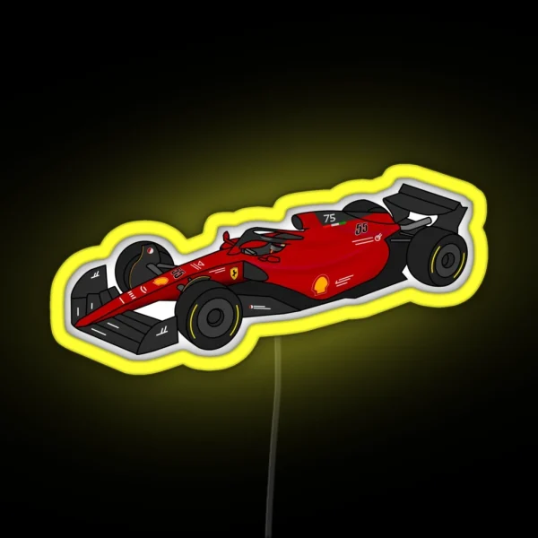 Carlos Sainz 55 Ferrari Formula One Race Car RGB Neon Sign