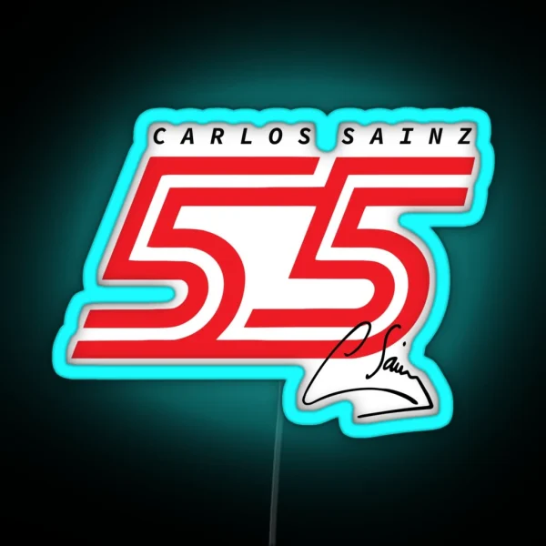 Carlos Sainz 55 RGB Neon Sign