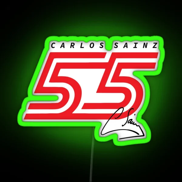 Carlos Sainz 55 RGB Neon Sign