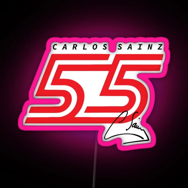 Carlos Sainz 55 RGB Neon Sign