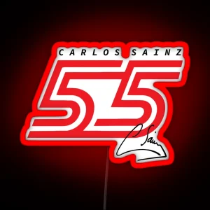 Carlos Sainz 55 RGB Neon Sign