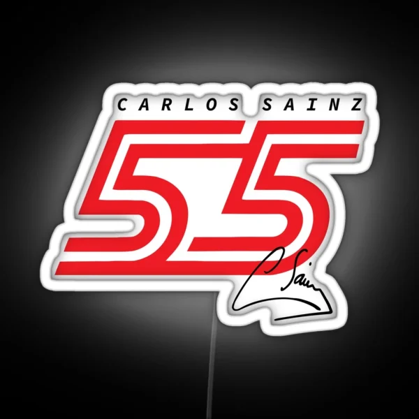 Carlos Sainz 55 RGB Neon Sign