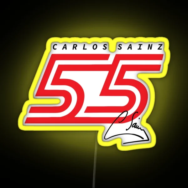 Carlos Sainz 55 RGB Neon Sign
