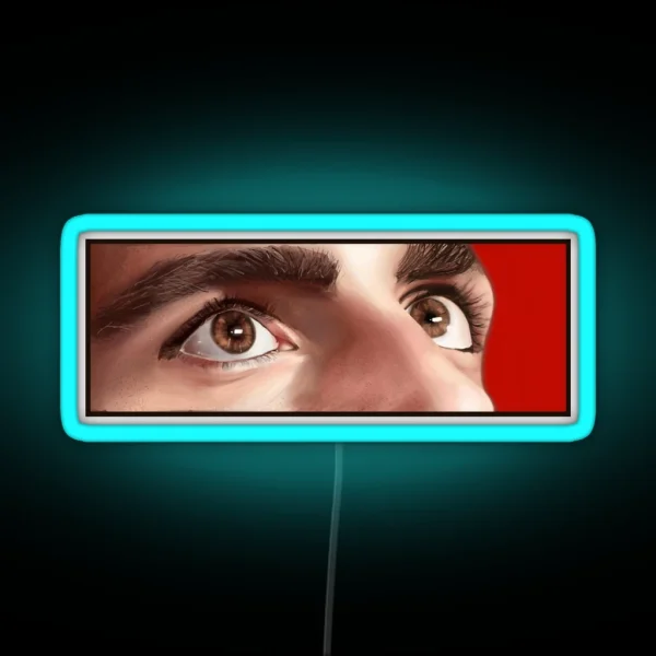 Carlos Sainz Eyes Numberless Red RGB Neon Sign