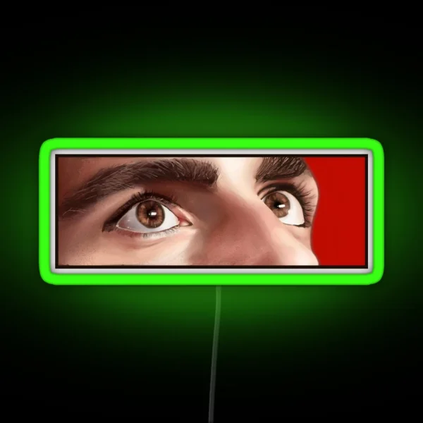 Carlos Sainz Eyes Numberless Red RGB Neon Sign