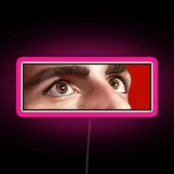Carlos Sainz Eyes Numberless Red RGB Neon Sign