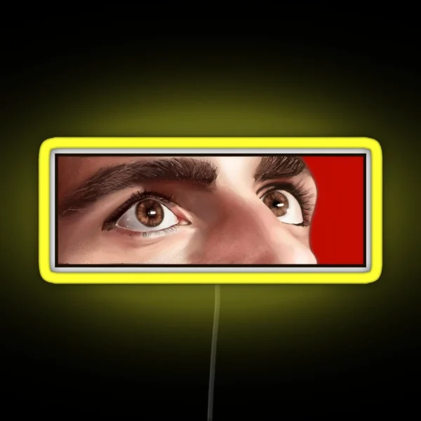 Carlos Sainz Eyes Numberless Red RGB Neon Sign