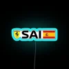 Carlos Sainz Ferrari F1 Driver Logo RGB Neon Sign - Image 3