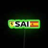 Carlos Sainz Ferrari F1 Driver Logo RGB Neon Sign - Image 4