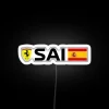 Carlos Sainz Ferrari F1 Driver Logo RGB Neon Sign