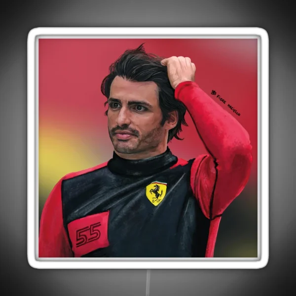 Carlos Sainz Ferrari RGB Neon Sign