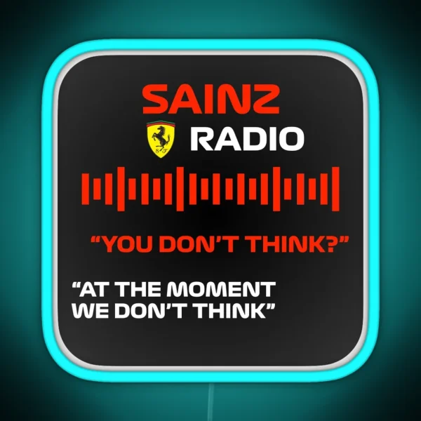 Carlos Sainz Funny Radio RGB Neon Sign