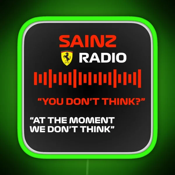 Carlos Sainz Funny Radio RGB Neon Sign