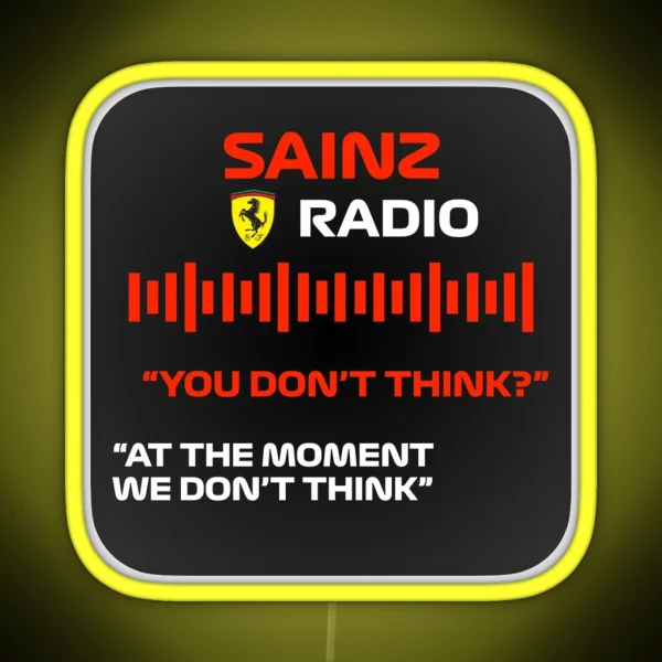 Carlos Sainz Funny Radio RGB Neon Sign