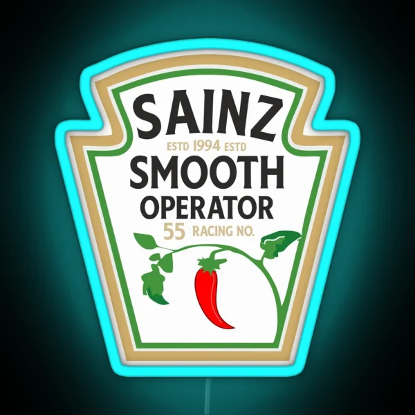 Carlos Sainz Funny Smooth Operator Formula1 Led 2024 RGB Neon Sign