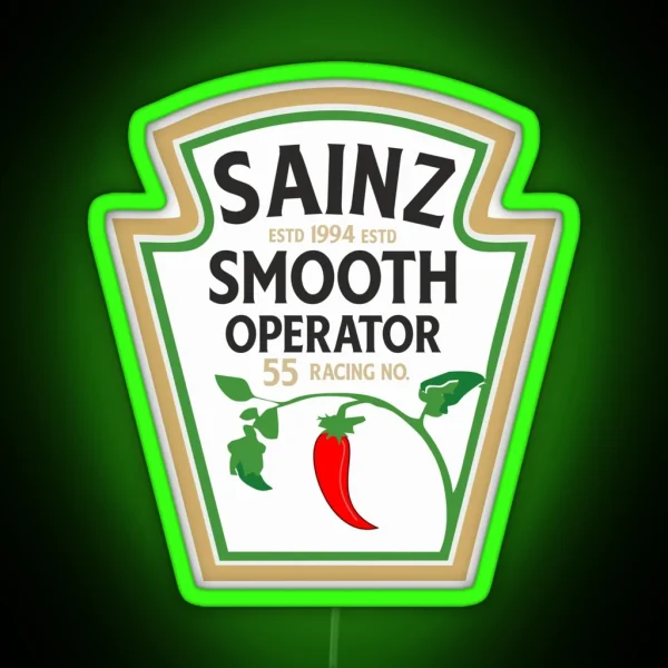 Carlos Sainz Funny Smooth Operator Formula1 Led 2024 RGB Neon Sign