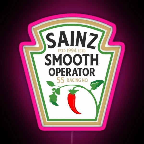 Carlos Sainz Funny Smooth Operator Formula1 Led 2024 RGB Neon Sign