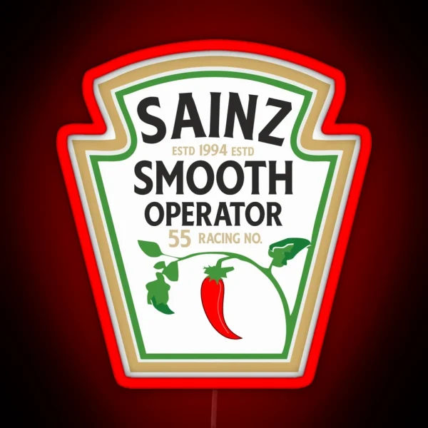 Carlos Sainz Funny Smooth Operator Formula1 Led 2024 RGB Neon Sign