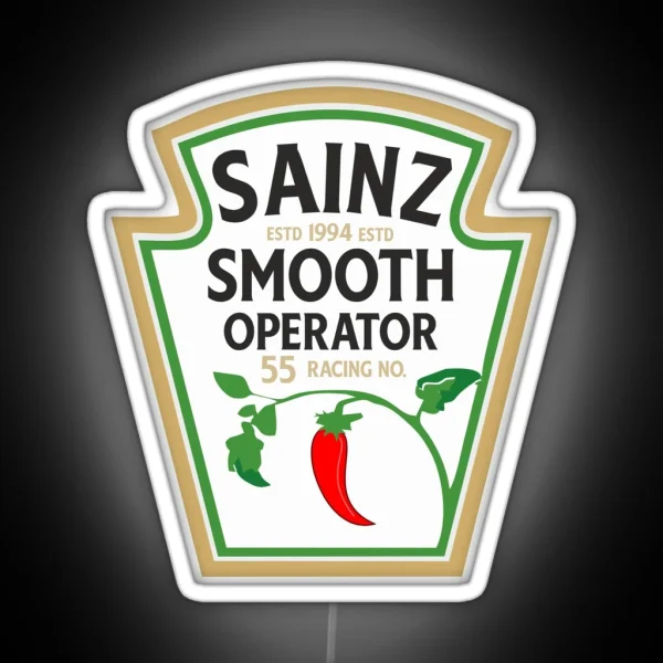 Carlos Sainz Funny Smooth Operator Formula1 Led 2024 RGB Neon Sign