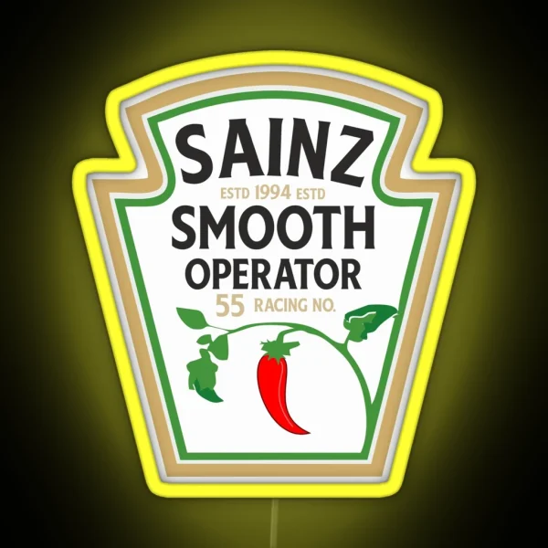 Carlos Sainz Funny Smooth Operator Formula1 Led 2024 RGB Neon Sign